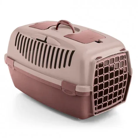Transportadora Gulliver 3 com porta de plástico – Stefanplast – Cor do Produto: Rosa Velho | Medidas: 61 x 40 x 38 cm