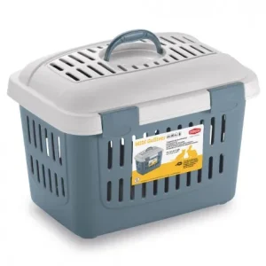Transportadora Midi Gulliver para pequenos animais – Stefanplast – Cor do Produto: Azul claro