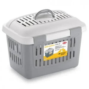 Transportadora Midi Gulliver para pequenos animais – Stefanplast – Cor do Produto: Cinzento claro