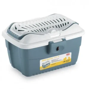 Transportadora Mini Gulliver para pequenos animais – Kerbl – Cor do Produto: Azul claro