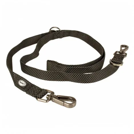 Trela dupla Explor East para cães – Duvo Plus – Cor do Produto: Preto | Medidas: 200 cm/25 mm