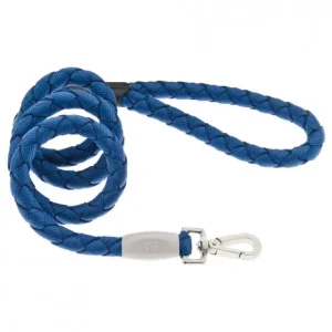 Trela entrançada NODO para cão – Ferribiella – Cor do Produto: Azul | Medidas: 120 cm/15 mm