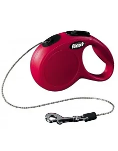 Trela Extensível Flexi New Classic (Fio/Tam. S) 5 Mt / 12 Kg (Vermelho)