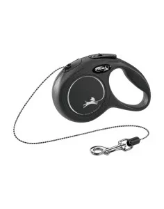Trela Extensível Flexi New Classic (Fio/Tam. Xs) 3 Mt / 8 Kg (Preto)