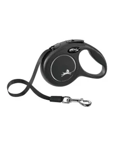 Trela Extensível Flexi New Classic (Fita/Tam. L) 5 Mt / 50 Kg (Preto)