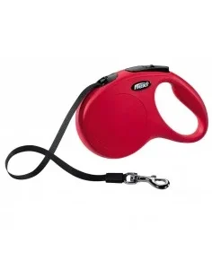 Trela Extensível Flexi New Classic (Fita/Tam. Xs) 3 Mt / 12 Kg (Vermelho)