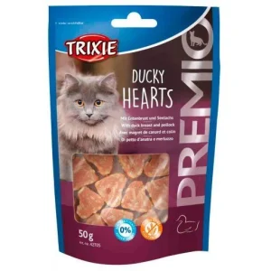 TRIXIE PREMIO DUCKY HEARTS PEITO PATO E PEIXE 50GR