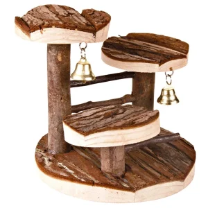 Trixie Trepador em Madeira Natural com 2 Sinos – Brinquedo para roedores 14 x 14 cm