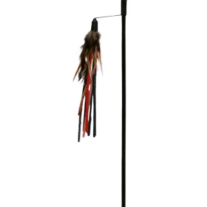 Trixie Varinha com Tiras em Pele e Penas – Brinquedo para gatos 50cm