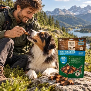 True Origins Osso Mini de Atum Snack para cães