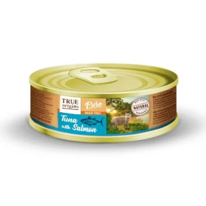 True Origins Pure Adult Comida húmida de Atum com Salmão em lata para gatos