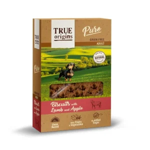 True Origins Pure Adult Cordeiro e Maçã biscoitos para cães