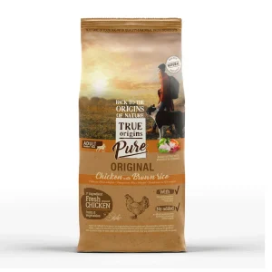 True Origins Pure Adult Frango e Arroz ração para cães