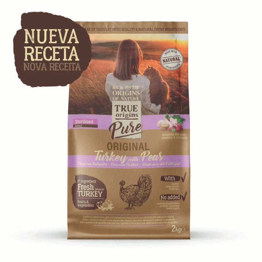 True Origins Pure Adult Sterilised Ração de peru para gatos - Image 2