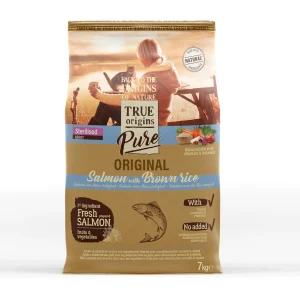 True Origins Pure Adult Sterilised Salmão ração para gatos