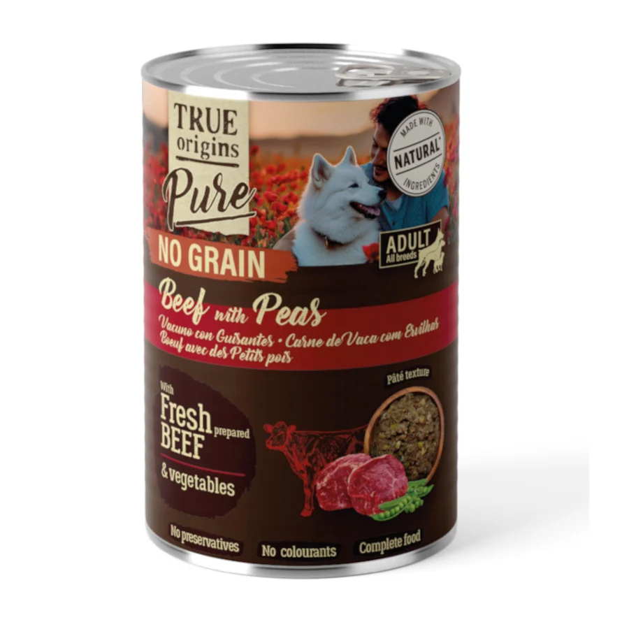 True Origins Pure Adulto Novilho lata para Cães