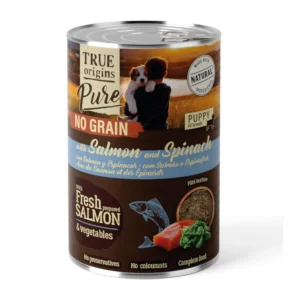 True Origins Pure com Salmão lata para cachorros