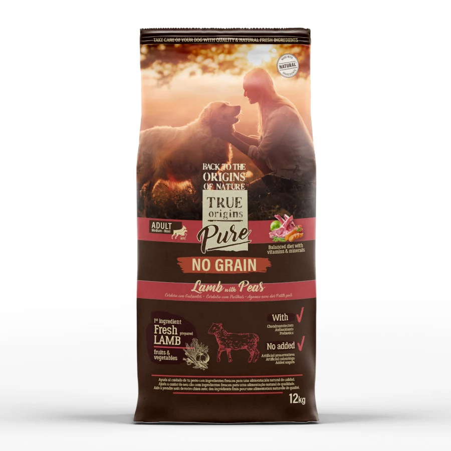True Origins Pure Grain Free Adult Ração de cordeiro para cães