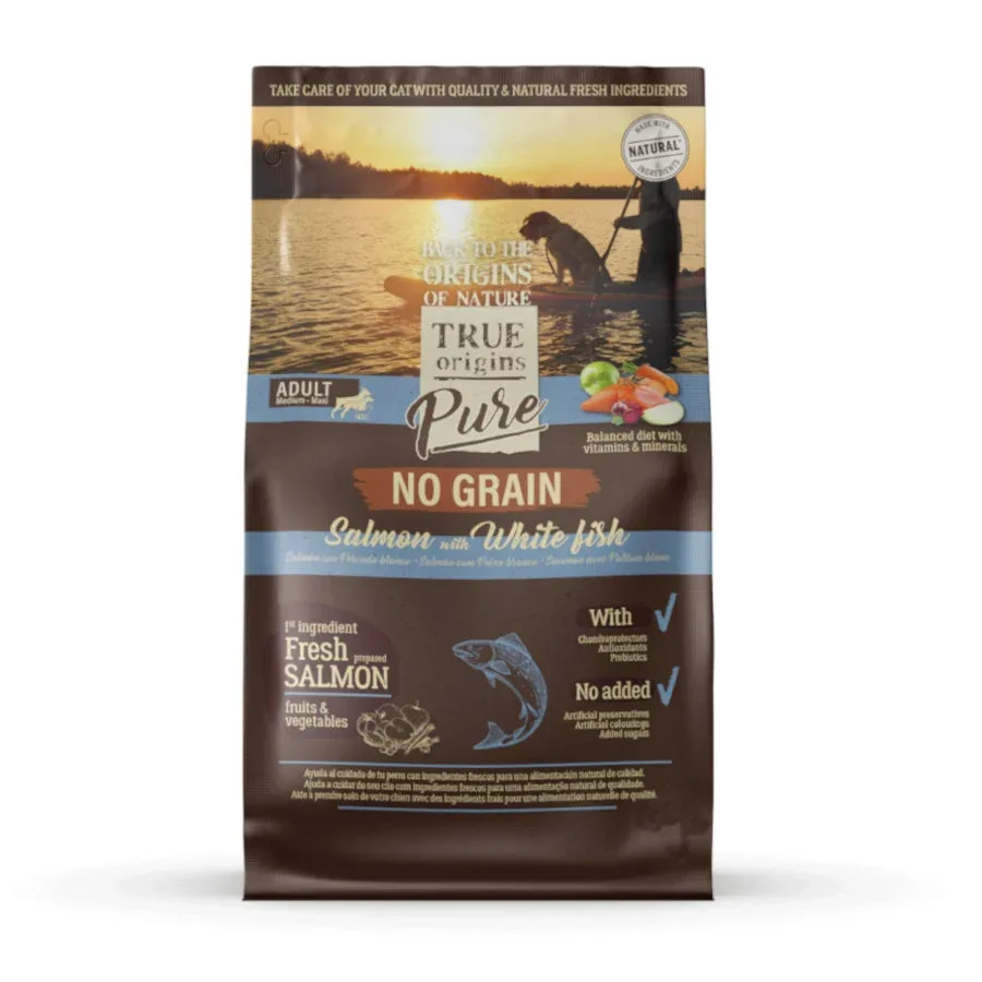 True Origins Pure No Grain Ração de salmão para cães