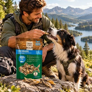 True Origins Tranças de Pele de Bacalhau Snack para cães