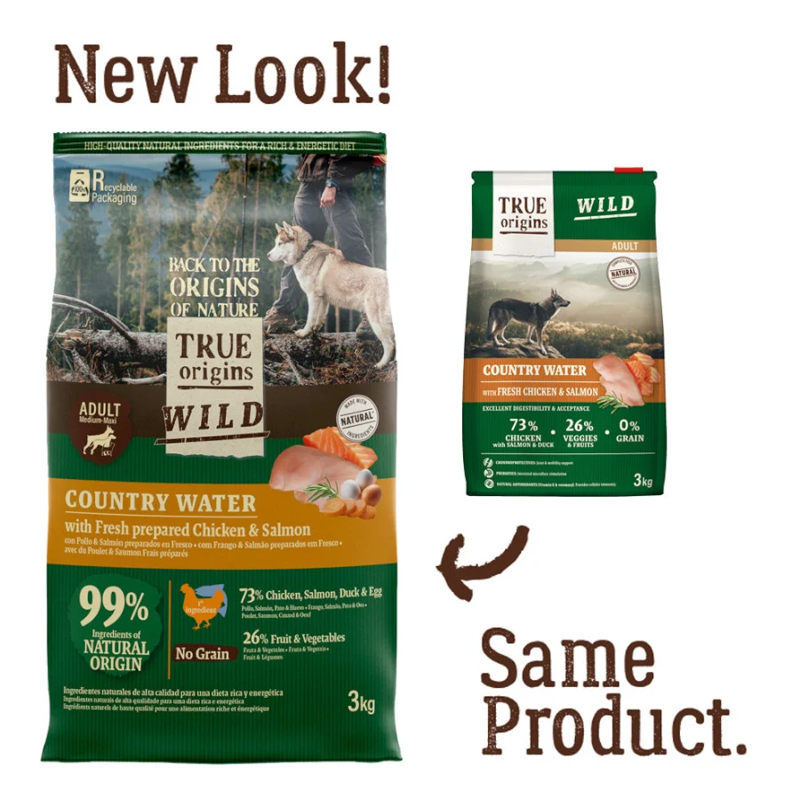 True Origins Wild Adult Country Water Frango e Salmão ração para cães - Image 2