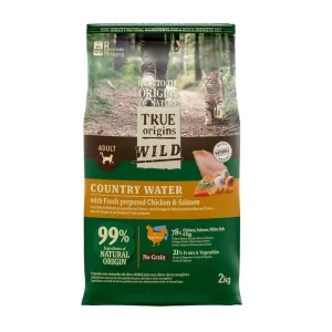 True Origins Wild Adult Country Water Frango e Salmão ração para gatos