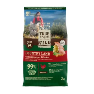 True Origins Wild Adult Frango e Peru Ração para gatos