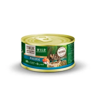 True Origins Wild Adult Pacific Salmão e Arenque em lata para gatos
