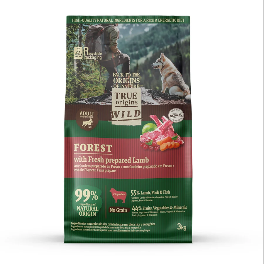 True Origins Wild Forest ração de cordeiro para cães