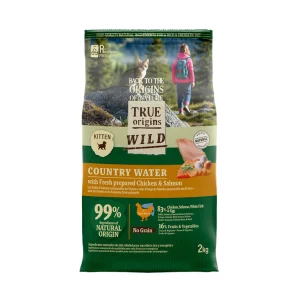 True Origins Wild Kitten Country Water Frango e Salmão ração para gatos
