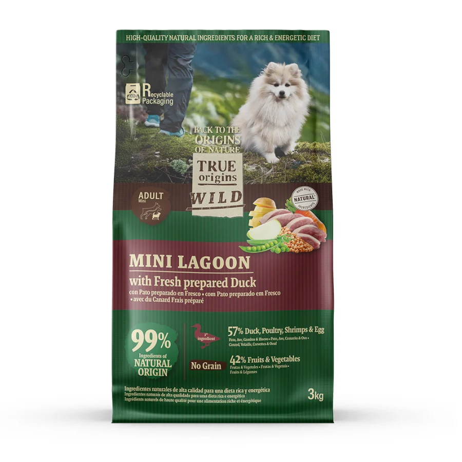 True Origins Wild Mini Lagoon ração de pato para cães