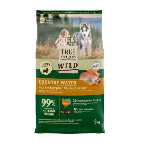 True Origins Wild Puppy Country Water Frango e Salmão ração para cães