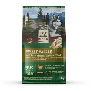 True Origins Wild Sweet Valley ração de frango com pato para cães