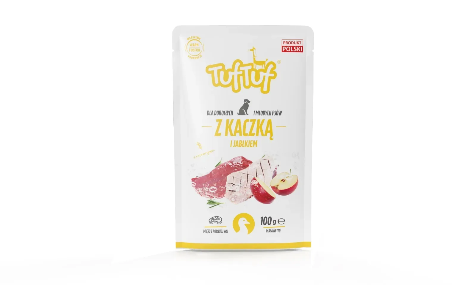 Tuf Tuf Saqueta para Cão de Pato e Maçã 100g