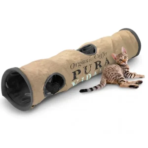Túnel para Gatos Pura Vida Jute – Diversão Natural e Confortável