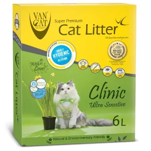 VanCat Clinic Ultra Sensitive Antibacteriana – Areia Aglomerante para Gatos