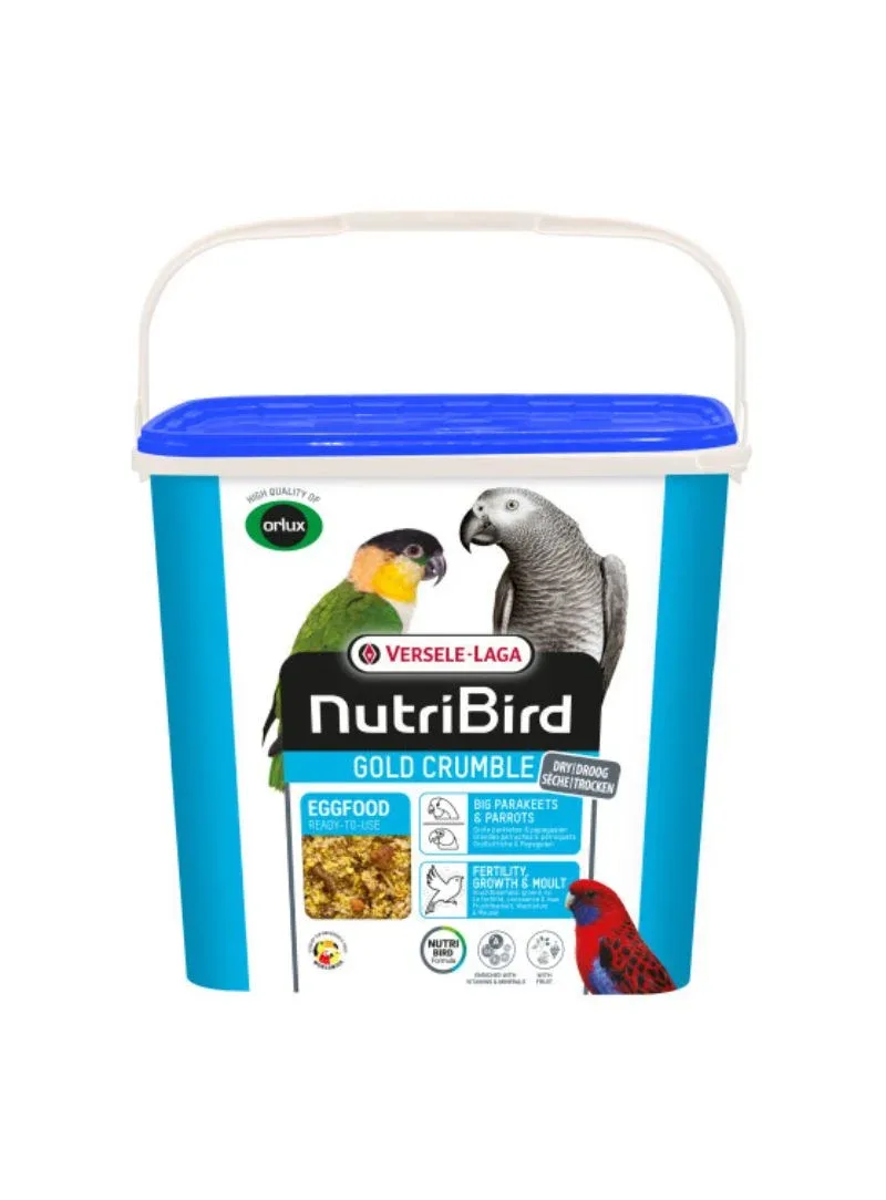 Versele-Laga NutriBird Gold Crumble Grandes Periquitos & Papagaios – Papa de ovo seca