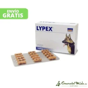 VETPLUS Lypex 60 cápsulas de cuidados gastrointestinais para animais de estimação
