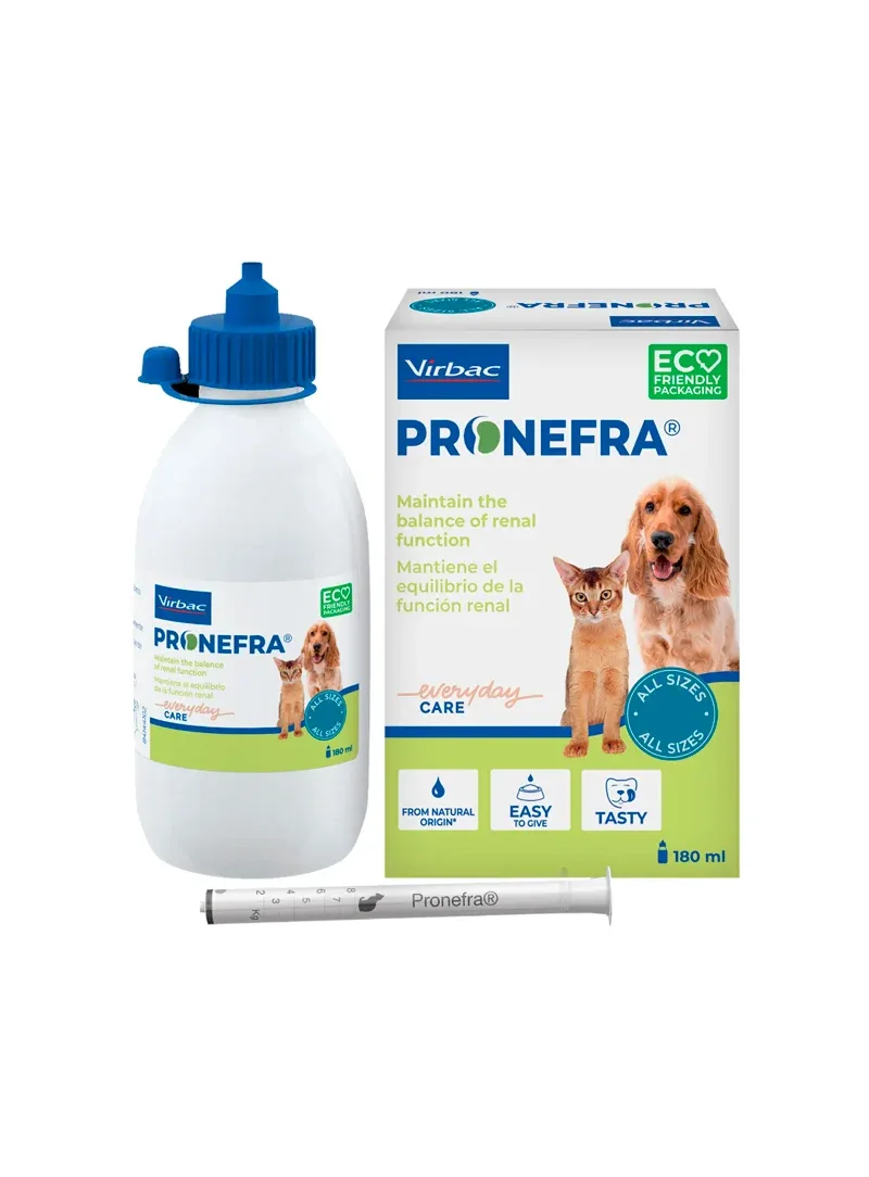 Virbac Pronefra – Suplemento líquido para a função renal de cães e gatos