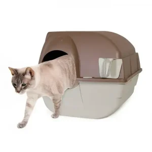 WC para gatos Roll N’Clean Litter Box – Castanha – Pequena