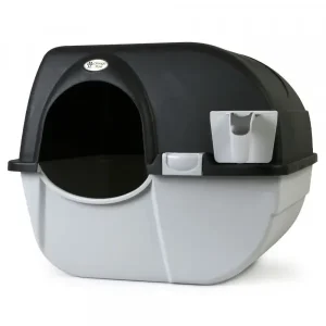 WC para gatos Roll N’Clean Litter Box – Cinza/Preto – Grande