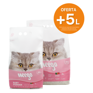 Weego Baby Powder Areia para Gatos 15L + 5L Oferta Especial