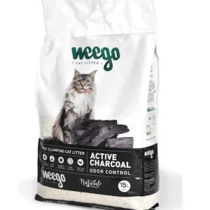 WEEGO CAT LITTER ACTIVE CHARCOAL 15LT