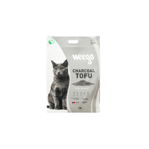 Weego Charcoal Tofu – Areia Aglomerante de Tofu com Carvão Ativado para Gatos