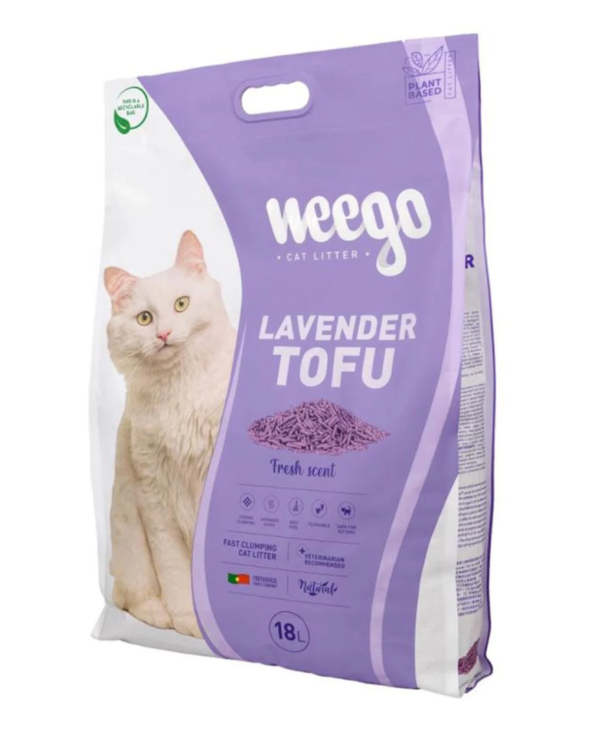 Weego Lavender Tofu – Areia Aglomerante de Tofu com Aroma a Lavanda