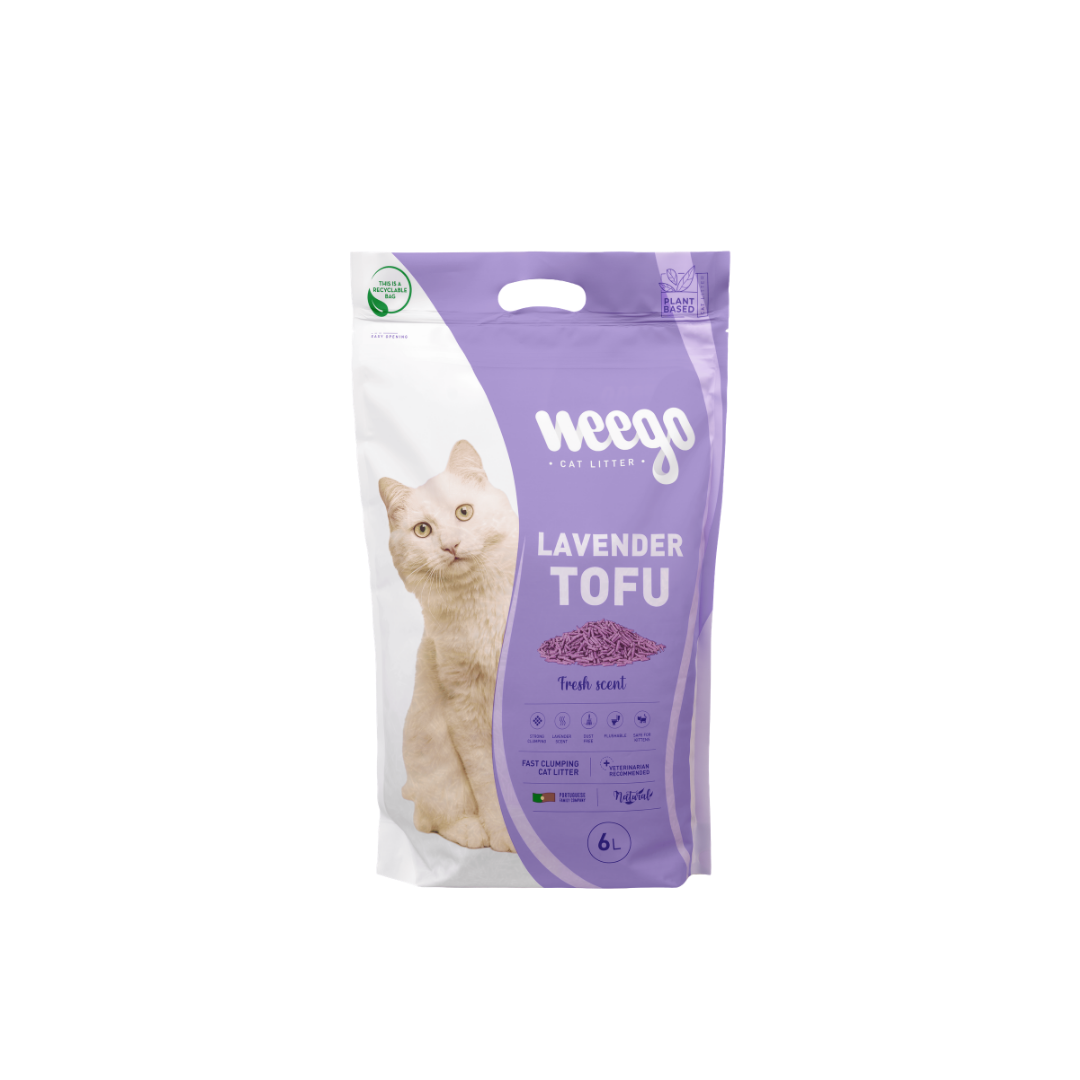 Weego Lavender Tofu – Areia Aglomerante Natural de Tofu com Aroma de Lavanda para Gatos - Image 2