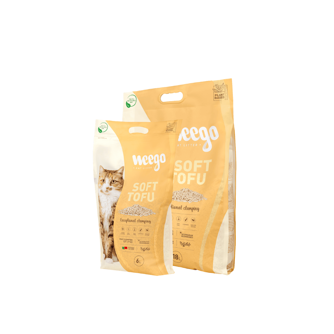 Weego Soft Tofu – Areia Aglomerante Natural de Tofu para Gatos