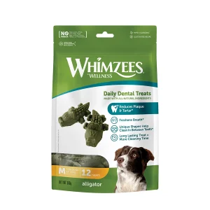 Whimzees Snacks Dentários Crocodilo para cães de raças médios
