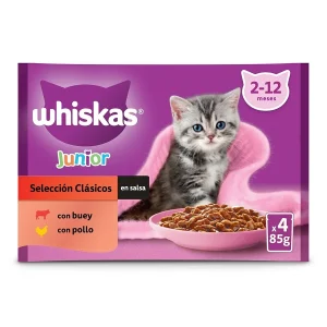 Whiskas Carnes em Molho em Saqueta para Gatinhos