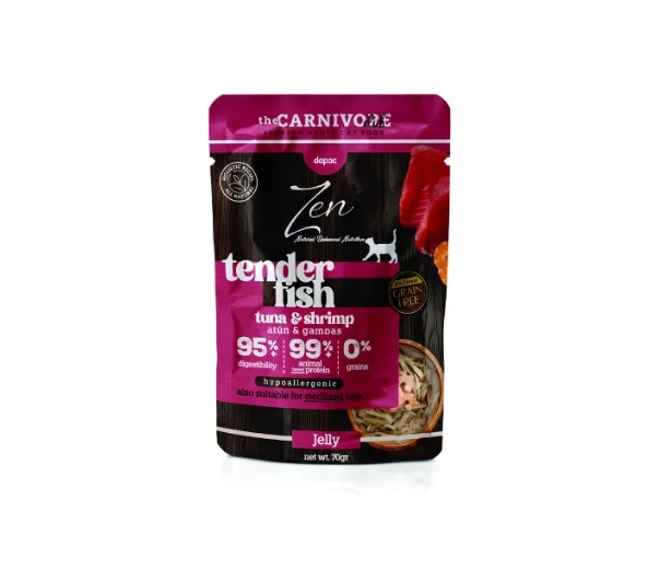 Zen Wet Cat No Grain – Atum e Camarão (em gelatina) 70g